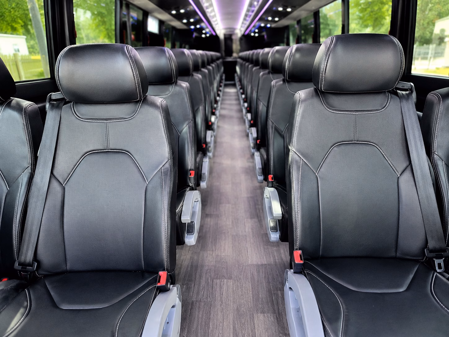 hialeah charter bus services interior